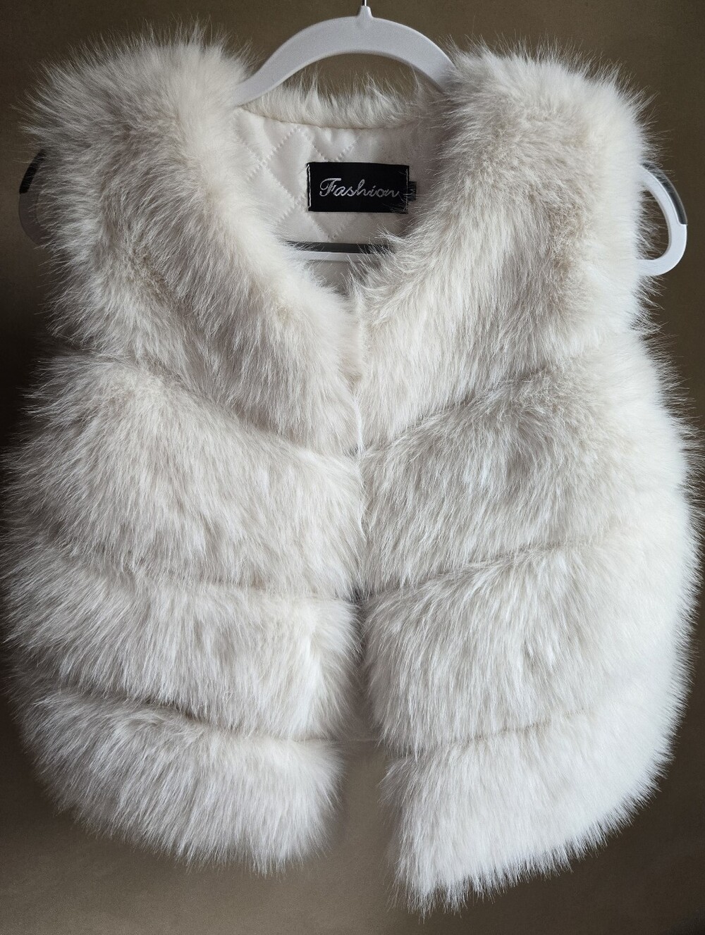 White Fox Fur Vest S/M